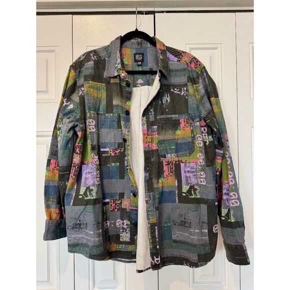 BDG Eclectic VHS Print Oversized Denim Shirt Jacket - Picture 8 of 8